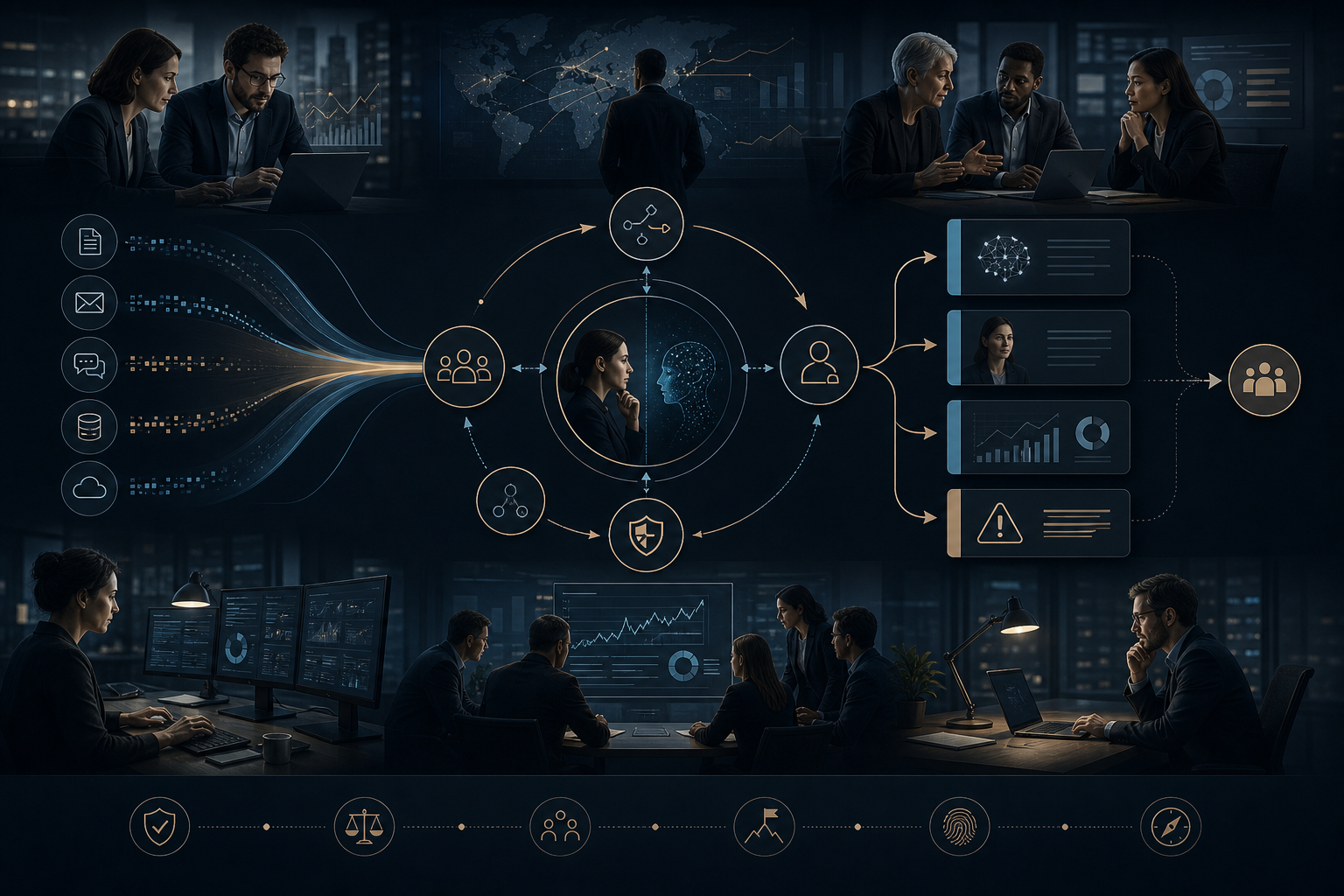 Research illustration for What serious human-AI collaboration looks like inside a business